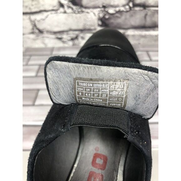 Tsubo Black Suede Leather Cap Toe Casual Loafers Flats Shoes Women’s 6M US/37EU - Picture 13 of 16